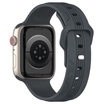 KALEBOL Apple Watch Series 49mm - 45mm - 44mm - 42mm silikoninen ranneke - Tummanharmaa