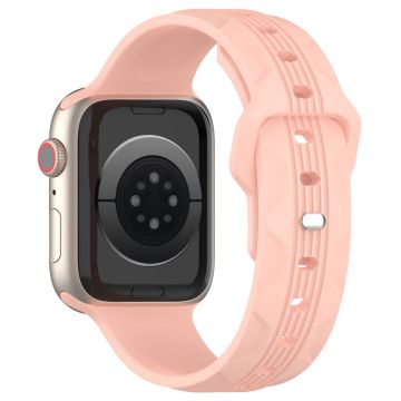 KALEBOL Apple Watch Series 49mm - 45mm - 44mm - 42mm silikoninen ranneke - Ruusu Vaaleanpunainen