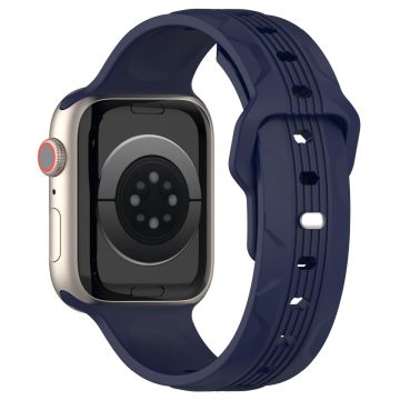 KALEBOL Apple Watch Series 49mm - 45mm - 44mm - 42mm silikoninen ranneke - Keskiyön Sininen