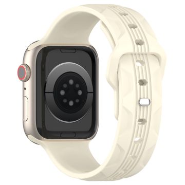 KALEBOL Apple Watch Series 49mm - 45mm - 44mm - 42mm silikoninen ranneke - Starlight