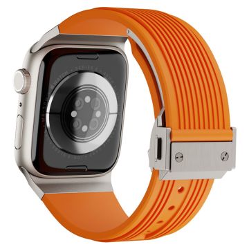 KALEBOL Apple Watch Series 49mm - 45mm - 44mm - 42mm silikoninen ranneke - Oranssi