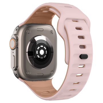 KALEBOL Apple Watch Series 49mm - 45mm - 44mm - 42mm silikoninen ranneke - Pinkki + Pinkki