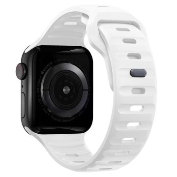 KALEBOL Apple Watch Series 49mm - 45mm - 44mm - 42mm silikoninen ranneke - Valkoinen