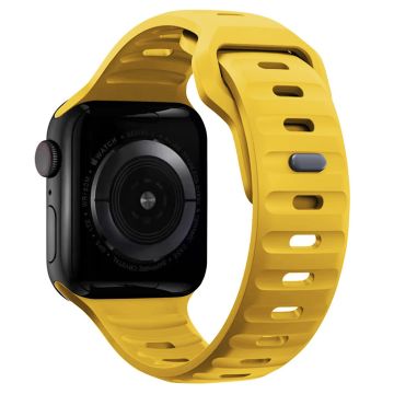 KALEBOL Apple Watch Series 49mm - 45mm - 44mm - 42mm silikoninen ranneke - Keltainen