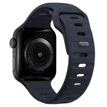 KALEBOL Apple Watch Series 49mm - 45mm - 44mm - 42mm silikoninen ranneke - Keskiyöllä