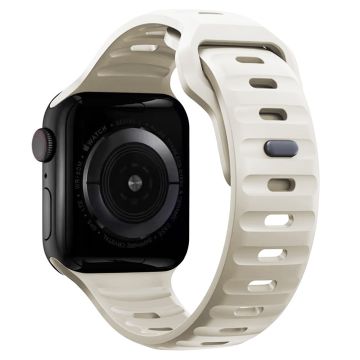 KALEBOL Apple Watch Series 49mm - 45mm - 44mm - 42mm silikoninen ranneke - Starlight