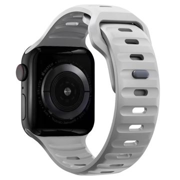 KALEBOL Apple Watch Series 49mm - 45mm - 44mm - 42mm silikoninen ranneke - Sumu Harmaa