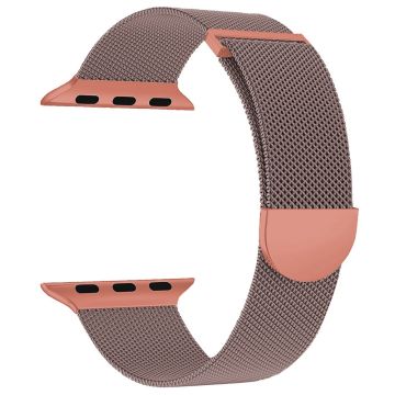 KALEBOL Apple Watch Series 49mm - 45mm - 44mm - 42mm Milanese metallikellonauha - Pinkki / Oranssi