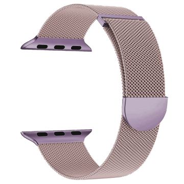 KALEBOL Apple Watch Series 49mm - 45mm - 44mm - 42mm Milanese metallikellonauha - Pinkki / Violetti