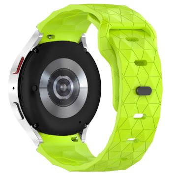 Samsung Galaxy Watch 20mm silikoni rannekkeen jalkapallokuvio - Lime