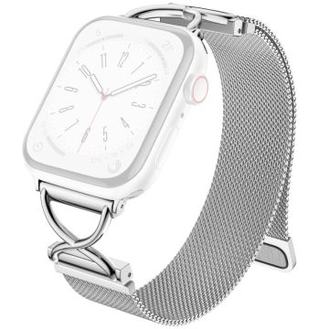 Apple Watch Series 49mm - 45mm - 44mm - 42mm Milanese Metal Silver Band