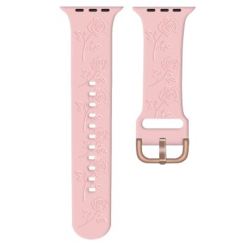 Apple Watch Series 49mm - 45mm - 44mm - 42mm Rose Silicone Band - Pink