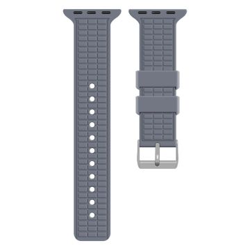 Apple Watch Series 49mm - 45mm - 44mm - 42mm Grid Silicone Strap - Lavender Grey