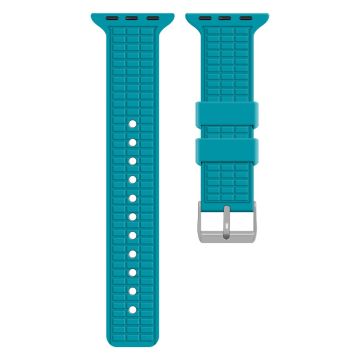 Apple Watch Series 49mm - 45mm - 44mm - 42mm Grid Silikoniranneke - Teal