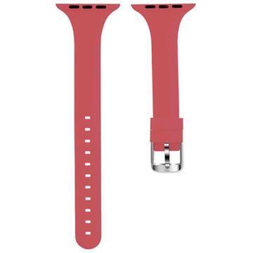 Apple Watch Series 49mm - 45mm - 44mm - 42mm Strap Silicone Sport Watch Band - Coral Red