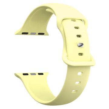 Apple Watch Series 49mm - 45mm - 44mm - 42mm Strap Breathable Silicone Watch Band - Light Yellow