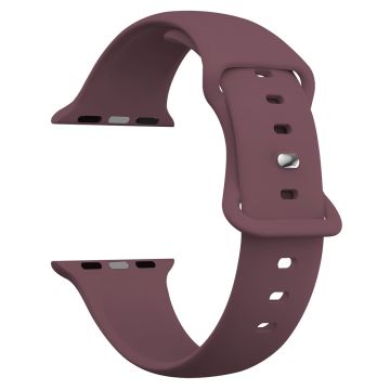 Apple Watch Series 49mm - 45mm - 44mm - 42mm Strap Breathable Silicone Watch Band - Wine Red