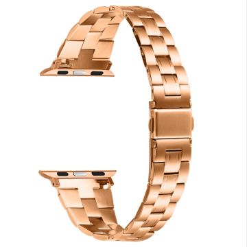 Apple Watch Series 49mm - 45mm - 44mm - 42mm Stainless Steel Band - Rose Gold