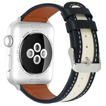 KALEBOL Apple Watch Series 49mm - 45mm - 44mm - 42mm Dual Color Watch Band - Black+White