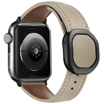 KALEBOL Apple Watch Series 49mm - 45mm - 44mm - 42mm aito naudannahkaranneke - Aprikoosi