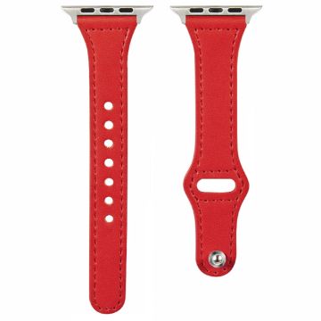 KALEBOL Apple Watch Series 49mm - 45mm - 44mm - 42mm Watch Strap, Small Buckle - Red