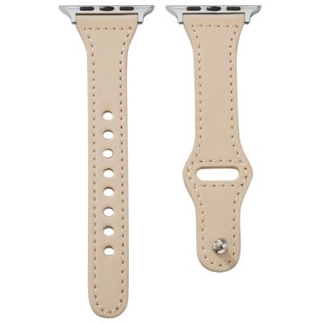 KALEBOL Apple Watch Series 49mm - 45mm - 44mm - 42mm Watch Strap, Small Buckle - Apricot