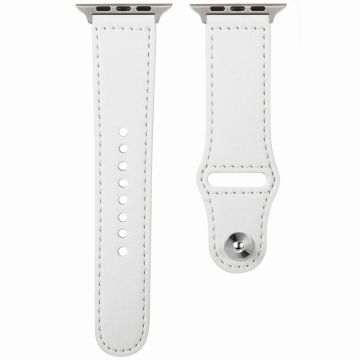 KALEBOL Apple Watch Series 49mm - 45mm - 44mm - 42mm Watch Strap, Large Buckle - White