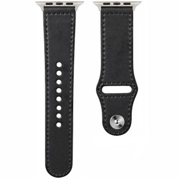 KALEBOL Apple Watch Series 49mm - 45mm - 44mm - 42mm Watch Strap, Large Buckle - Black