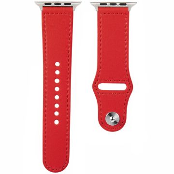 KALEBOL Apple Watch Series 49mm - 45mm - 44mm - 42mm Watch Strap, Large Buckle - Red