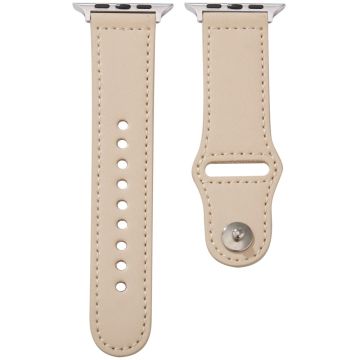 KALEBOL Apple Watch Series 49mm - 45mm - 44mm - 42mm Watch Strap, Large Buckle - Apricot