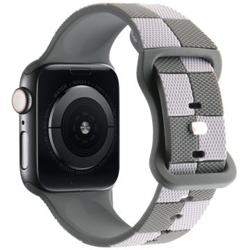 Apple Watch Series 49mm - 45mm - 44mm - 42mm Checkerboard Silicone Band - Dark Grey