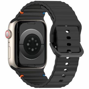 Silicone Strap for Apple Watch Series 49mm - 45mm - 44mm - 42mm Band - Black