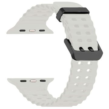 Silicone Strap for Apple Watch Series 49mm - 45mm - 44mm - 42mm Ocean Band - Starlight