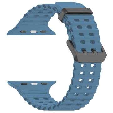 Silicone Strap for Apple Watch Series 49mm - 45mm - 44mm - 42mm Ocean Band - Blue