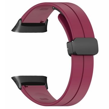 Polar Vantage Watchband Soft Silicone Watch Strap with Magnetic Buckle - Wine Red