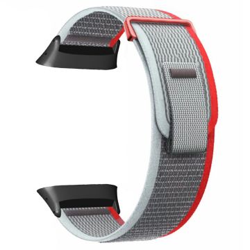 Polar Vantage Watch Strap Nylon Loop Adjustable Wrist Band - Red+Grey