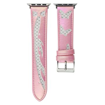 Mesh and Leather Strap for Apple Watch Series 49mm - 45mm - 44mm - 42mm - Pink