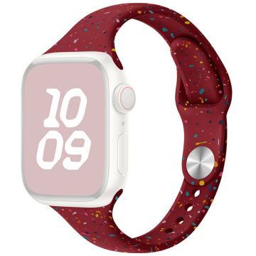 Silikoniranneke Apple Watch Series 49mm - 45mm - 44mm - 42mm ranneke - Viininpunainen