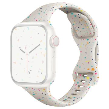 Hihna Apple Watch Series 49mm - 45mm - 44mm - 42mm silikoniranneke - Starlight