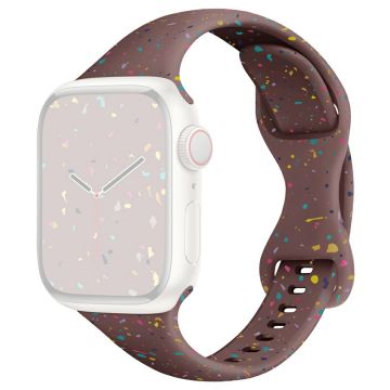 Hihna Apple Watch Series 49mm - 45mm - 44mm - 42mm silikoniranneke - Savu Violetti