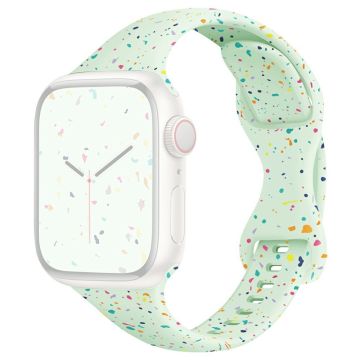 Hihna Apple Watch Series 49mm - 45mm - 44mm - 42mm silikoniranneke - Pehmeä Minttu