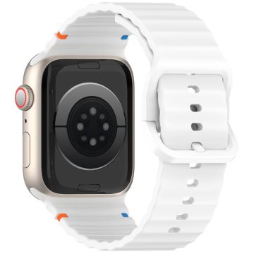 KALEBOL Silikoniranneke Apple Watch Series 49mm - 45mm - 44mm - 42mm ranneke - Valkoinen