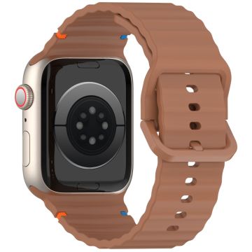 KALEBOL Silikoniranneke Apple Watch Series 49mm - 45mm - 44mm - 42mm ranneke - Ruskea