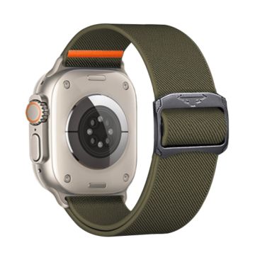 KALEBOL Nylon kellohihna Apple Watch Series 49mm - 45mm - 44mm - 42mm - Armeijan Vihreä