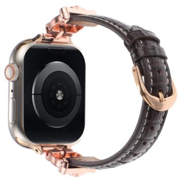 Apple Watch Series 49mm - 45mm - 44mm - 42mm ranneke - Ruusukulta / Musta