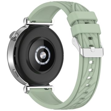 Huawei Watch GT 3 42mm / Samsung Galaxy Watch7 / 6 / 5 / 4 / 5 Pro kellohihna 20mm kuvioitu silikoniranneke - Vihreä