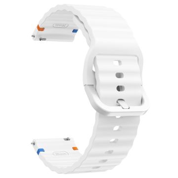 22mm silikoninauha Xiaomi Watch S4 Sport / Redmi Watch 5 Active Wave Design kellonhihna - Valkoinen