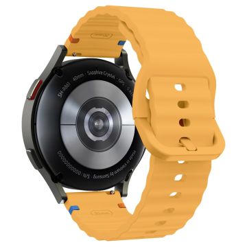 20mm silikoninauha Garminactive 5 / Garmin vivoactive 5 / Venu Sq Wave Design kellon hihna - Keltainen