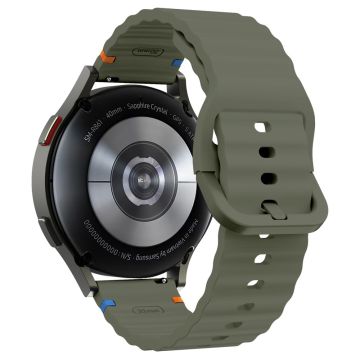 20mm silikoninauha Garminactive 5 / Garmin vivoactive 5 / Venu Sq Wave Design kellon hihna - Armeijan Vihreä