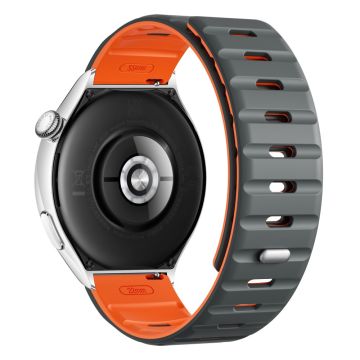 22mm magneettinen hihna Xiaomi Watch S4 Sport / Redmi Watch 5 Active silikoninen ranneke - Harmaa + Oranssi